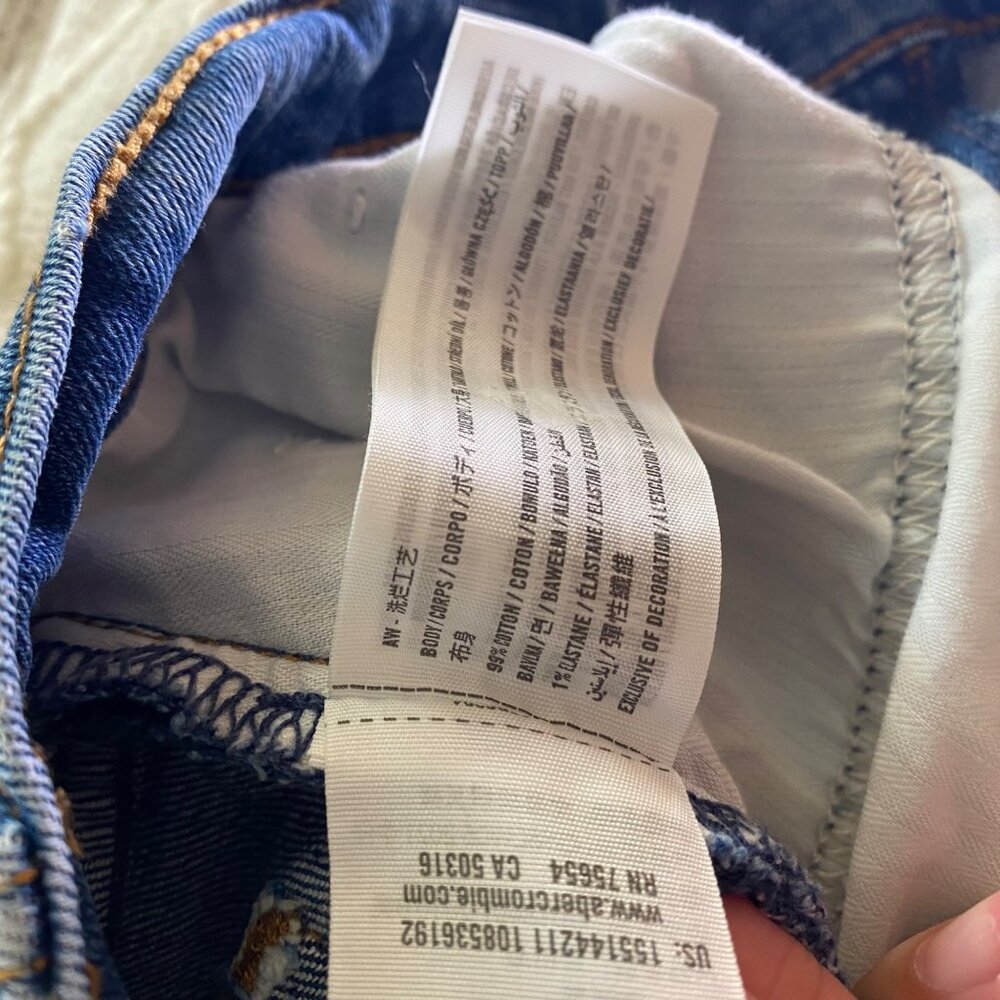 Abercrombie & Fitch The Ankle Straight Ultra High Rise Curve Love Jeans 6 LONG - Picture 10 of 11
